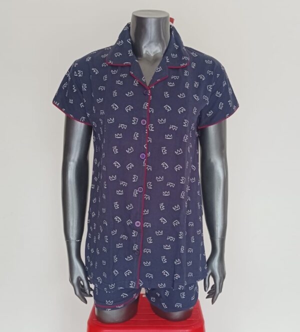 Women's Beauty Crown Printed Night Suit Boxer