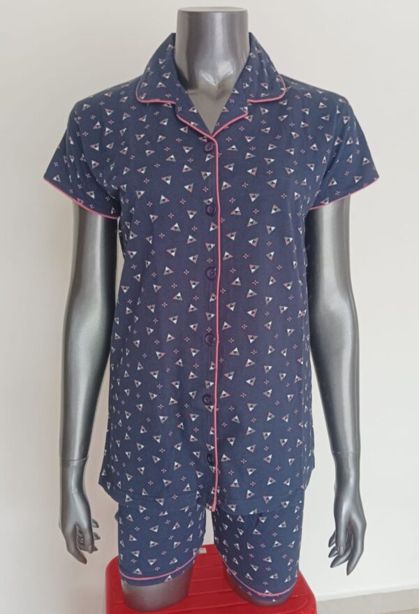 Women's Beauty Triangle Printed Night Suit Boxer