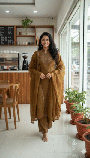 Crepe Salwar Suit with Dupatta