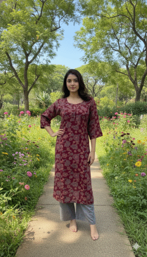 Floral Cotton Kurti
