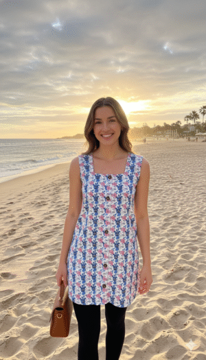 Sleeveless Floral Hakoba