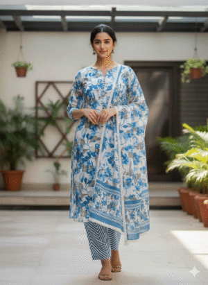 Block Print Cotton Suit Material